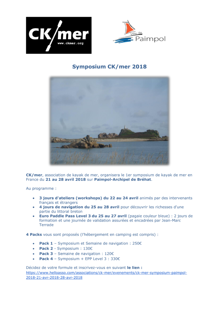 Symposium kayak de mer 2018