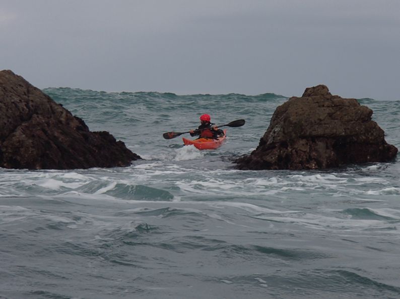 Rase cailloux en kayak de mer- Le timing