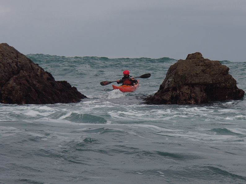 Rock hopping kayak de mer